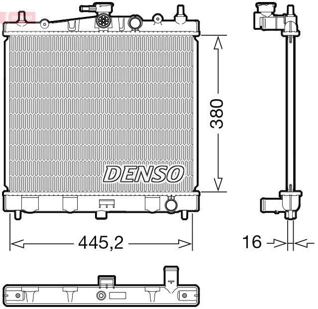 Радіатор, система охолодження двигуна DENSO DRM46067 (фото 1)