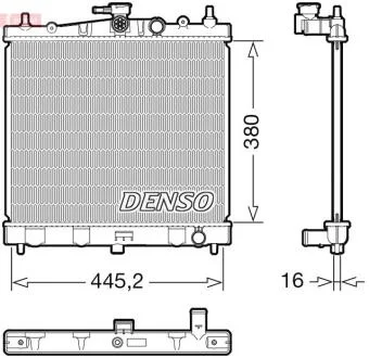 Радіатор, система охолодження двигуна DENSO DRM46067