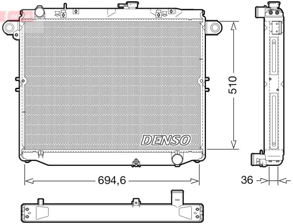 Радіатор, система охолодження двигуна DENSO DRM50139 (фото 1)