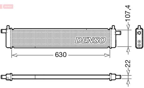 Радіатор, система охолодження двигуна DENSO DRM51013