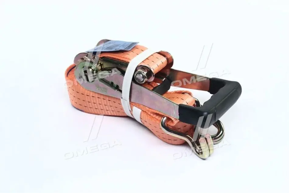 Стяжка вантажу, 3t. 50mm.x6m.(0.5+5.5) прогум. ручка <ДК> Dk-дорожня карта DK3902 (фото 1)