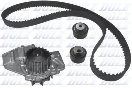 CITROEN К-кт. ГРМ (помпа + ремінь + 2 ролика) Jumpy 2.0HDI -04, FIAT SCUDO 2.0 JTD 99-06, ULYSSE 2.0 JTD 99-02, LANCIA PHEDRA 2.0 JTD 02-10, PEUGEOT 807 2.0 HDi 02-06 DOLZ KD072