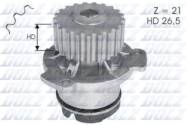 Водяний насос Dolz LADA 2108-21099 (круглий зуб) DOLZ L121 (фото 1)