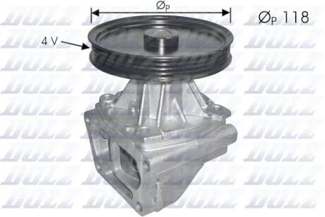 FIAT помпа води з корпусом Fiorino,Tipo,Tempra 1.4/1.6 89- DOLZ S146