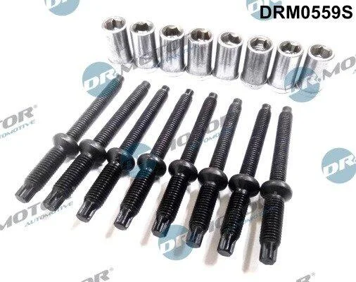 Комплект болтів з головкою системи TORX з чорного металу DR.MOTOR DRM0559S (фото 1)