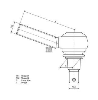 Наконечник рульової тяги DT 3.63113
