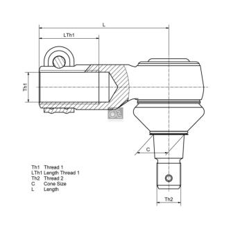 Наконечник рульової тяги DT 3.63120
