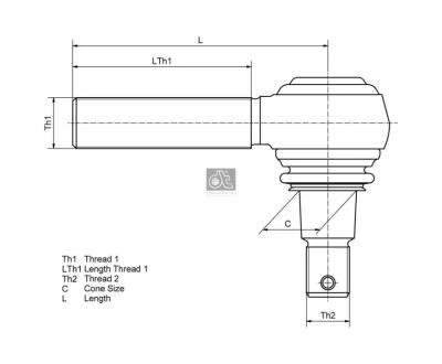 Наконечник рульової тяги DT 4.61802