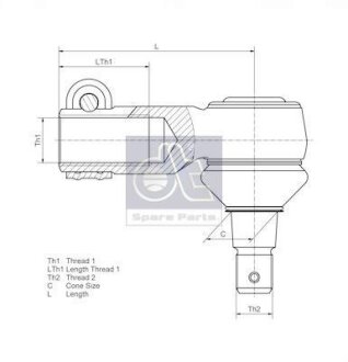 Наконечник рульової тяги DT 6.51200