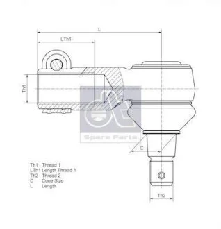 Наконечник рульової тяги DT 6.51200