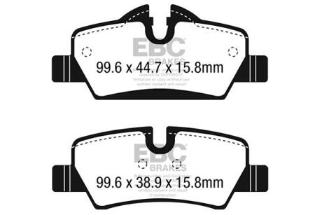 Гальмівні колодки, комплект EBC Brakes DP42228R