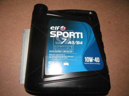 Олива моторна SPORTI 7 A3/B4 10W-40 (Каністра 5л) ELF 214254