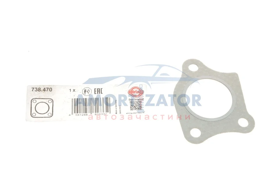 Прокладка турбокомпресора MERCEDES C (W203), C (W204), C T-MODEL (S203), C T-MODEL (S204), CLK (A209), CLK (C209), CLS (C218), CLS (C219), CLS SHOOTING BRAKE (X218), E (A207) 3.0D 01.05- ELRING 738.470 (фото 1)