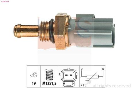 MAZDA датчик температури води Mazda 6,626,Ford Mondeo,Focus,Suzuki,Toyota Avensis,Camry,Carina E,Camry,Volvo EPS 1.830.234
