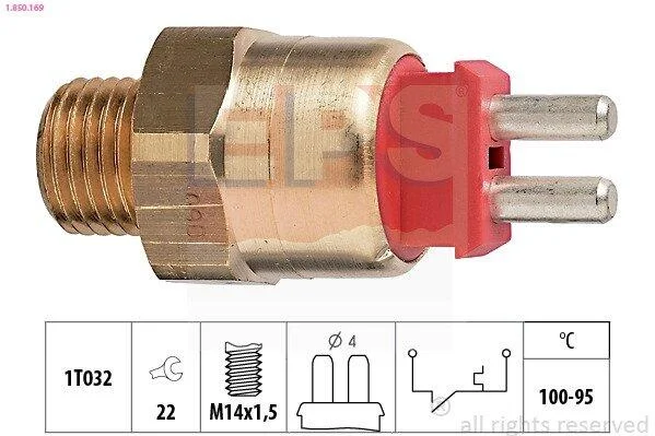 DB датчик вентилятора M103/OM601 (100-95"С) EPS 1.850.169 (фото 1)