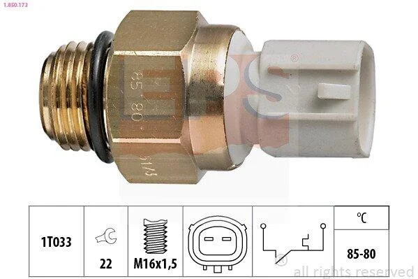 MITSUBISHI датчик включення вентилятора радіатора Colt III,IV,Galant V,Lancer V EPS 1.850.173 (фото 1)