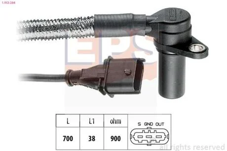 OPEL датчик обертів двигуна Omega B 2.6/.3.2 94- EPS 1.953.284