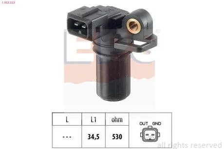 Датчик положення колінвала Ford Transit Connect/Focus 1.8TDCi (F9DB/F9DA) 03.01- EPS 1.953.323