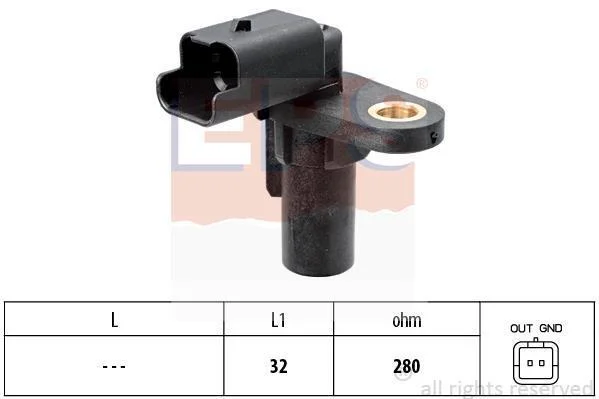Датчик положення к/вала Nissan Primastar /Opel Vivaro /Renault Espace IV, Laguna II, Megane III 1.4-1.9dCi-2.0 01- EPS 1.953.579 (фото 1)