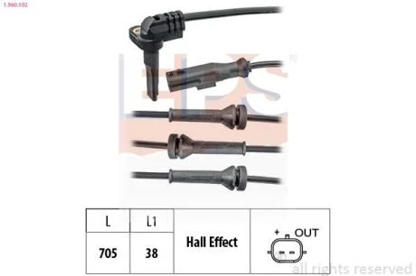 Датчик ABS EPS 1.960.102