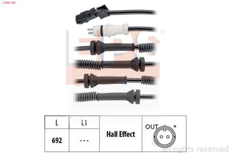 Датчик ABS EPS 1.960.149