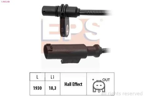 Датчик ABS задн. пр. DB Sprinter 06- EPS 1.960.248