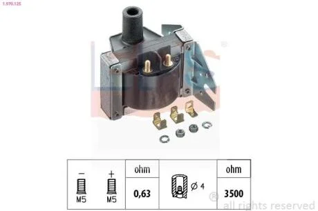 VW котушка запалювання 86- 251905115D EPS 1.970.125