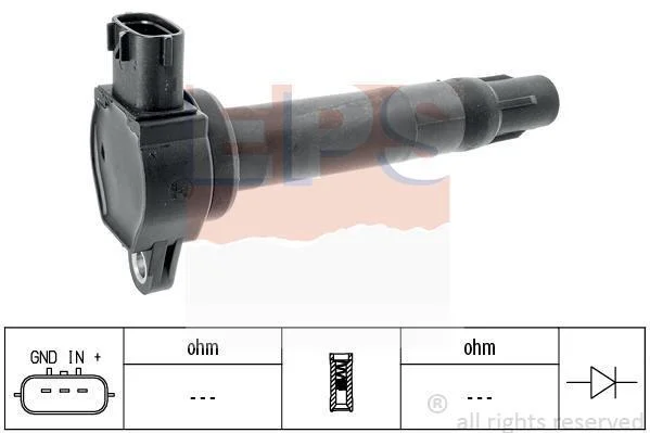MITSUBISHI Котушка запалювання Lancer X 08-,Outlander 06-,ASX 10-,Citroen C-Crosser,Peugeot 1.8/2.4 EPS 1.970.497 (фото 1)