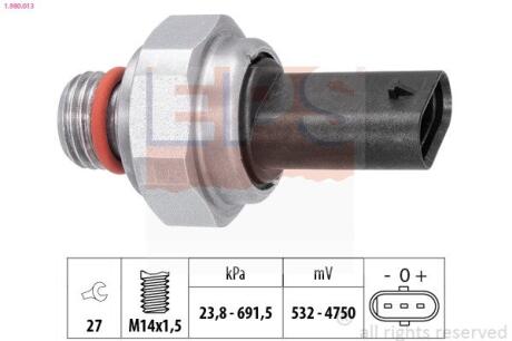 BMW Датчик тиску ВГ 5 (F10) M 550 d xDrive 12-, X6 (E71, E72) M 50 d 11- EPS 1.980.013