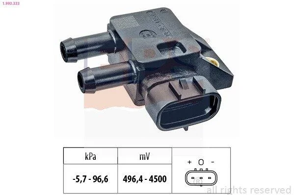 TOYOTA датчик тиску повітря Avensis 2,0-2,2D 08-, Land Cruiser Prado 4,5D 07- EPS 1.993.333 (фото 1)