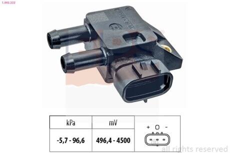 TOYOTA датчик тиску повітря Avensis 2,0-2,2D 08-, Land Cruiser Prado 4,5D 07- EPS 1.993.333