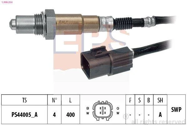 Лямбда-зонд (400мм) Hyundai i20 1.2 08-15 /Kia Rio 1.2 11-17 EPS 1.998.254 (фото 1)