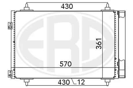 Радіатор кондиціонера ERA 667013