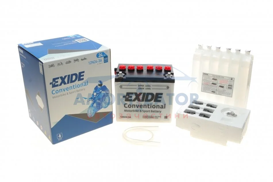 Стартерна батарея (акумулятор) 12N24-3A EXIDE 12N243A (фото 1)