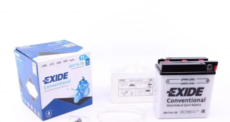 Стартерна батарея (акумулятор) 6N11A-1B EXIDE 6N11A1B