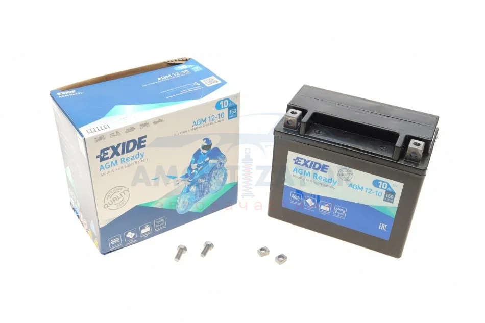 Стартерна батарея (акумулятор) AGM12-10 EXIDE AGM1210 (фото 1)