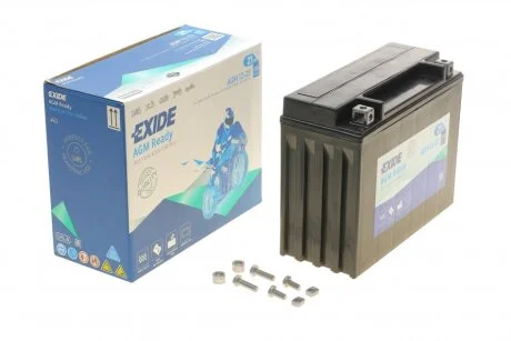 Акумулятор мото AGM 12V/21Ah/350 (205x90x165) EXIDE AGM1223