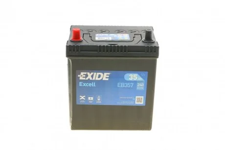 Акумулятор 12V/35Ah/240 (L+) (187х127х220) EXIDE EB357