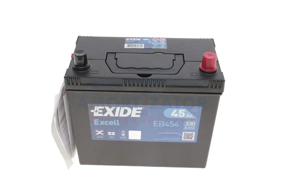 Стартерна батарея (акумулятор) EXIDE EB454 (фото 1)