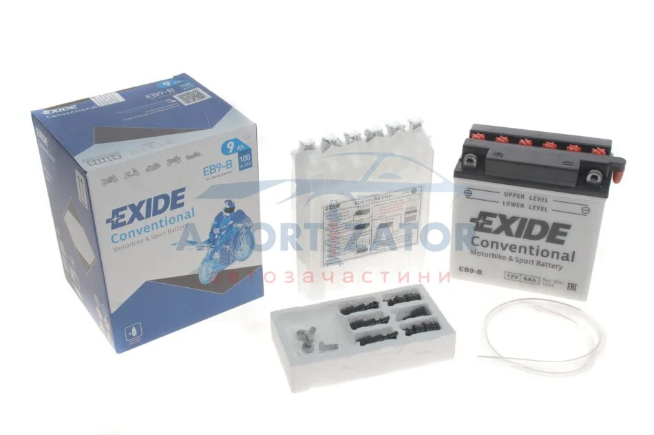 Стартерна батарея (акумулятор) EXIDE EB9B (фото 1)