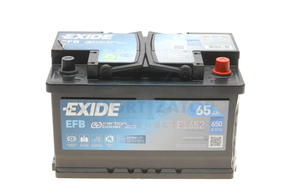 Стартерна батарея (акумулятор) EXIDE EL652 (фото 1)