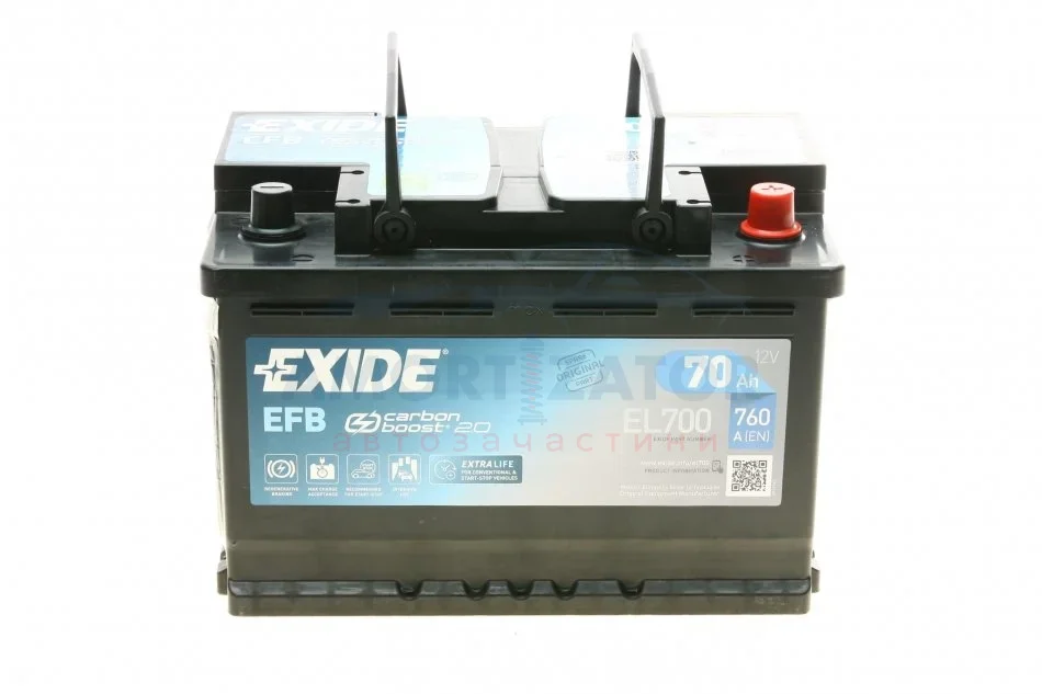 Стартерна батарея (акумулятор) EXIDE EL700 (фото 1)
