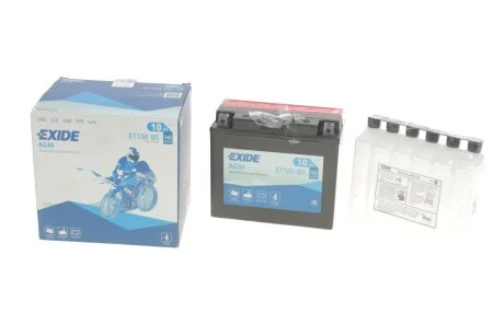 Акумулятор мото AGM 12V/10Ah/160 (150x70x130) EXIDE ET12BBS