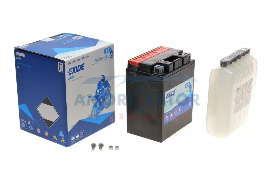 Стартерна батарея (акумулятор) ETX14AH-BS EXIDE ETX14AHBS (фото 1)