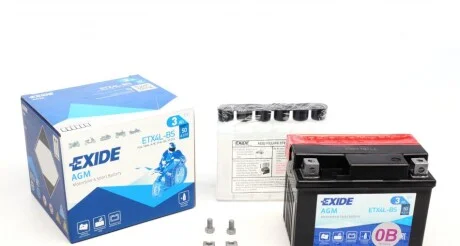 Акумулятор мото AGM 12V/3Ah/50 (115x70x85) EXIDE ETX4LBS