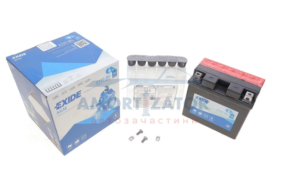 Стартерна батарея (акумулятор) ETZ7-BS EXIDE ETZ7BS (фото 1)