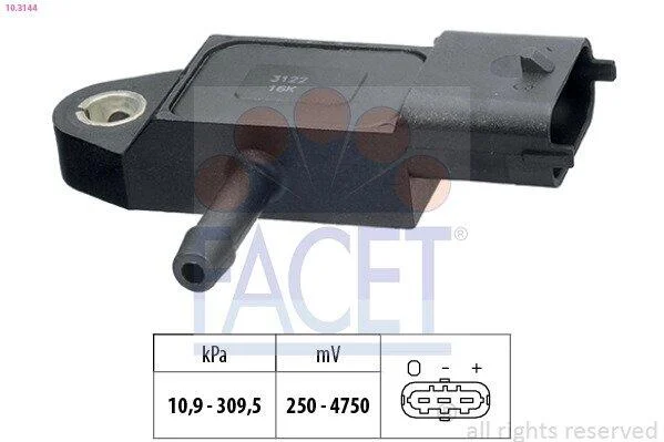 Датчик тиску повітря, регулювання висоти FACET 10.3144 (фото 1)