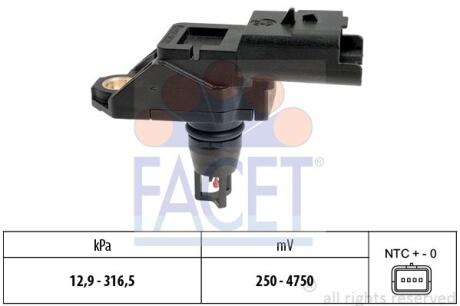 Датчик тиску повітря, регулювання висоти FACET 10.3261