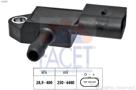 Датчик тиску повітря, регулювання висоти FACET 10.3327