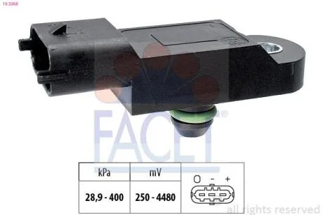Датчик тиску повітря, регулювання висоти FACET 10.3368